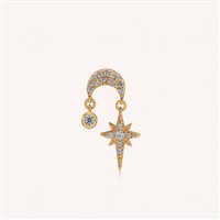 Boucle d'oreilles unique Kurshuni Femme in Argent Zirconia KX193-300RS - KX193-300RS